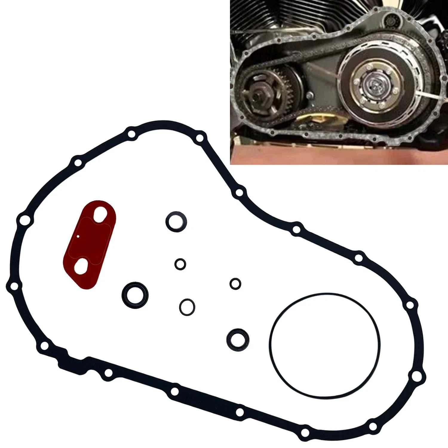 Primary Gasket Seal & O-Ring Kit Compatible with 883 1200 Iron 883 1200 Forty E Primary Gasket Seal & O-Ring Kit Compatible with 883 1200 Iron 883 1200 Forty E