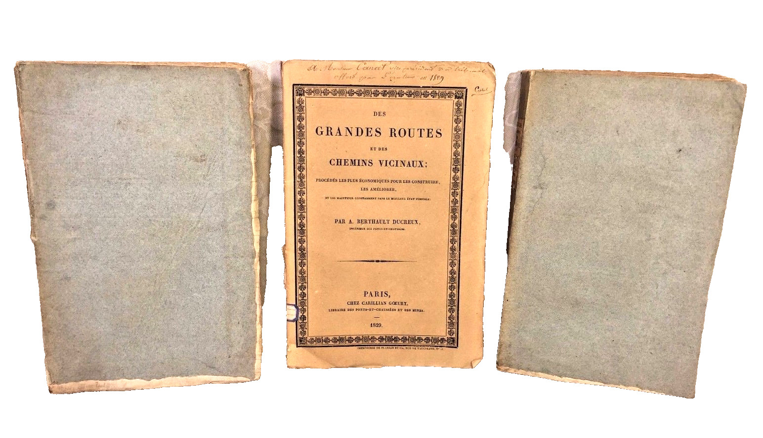 1818 1821 & 1829 French Tour Books Owned by Frederick Rossel Des Grandes Routes