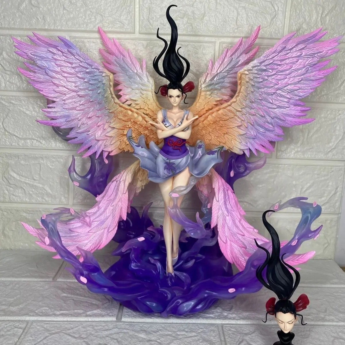 One Piece Nico Robin Figure 34cm PVC Statue 6 Wings 2 Heads Anime Collectible