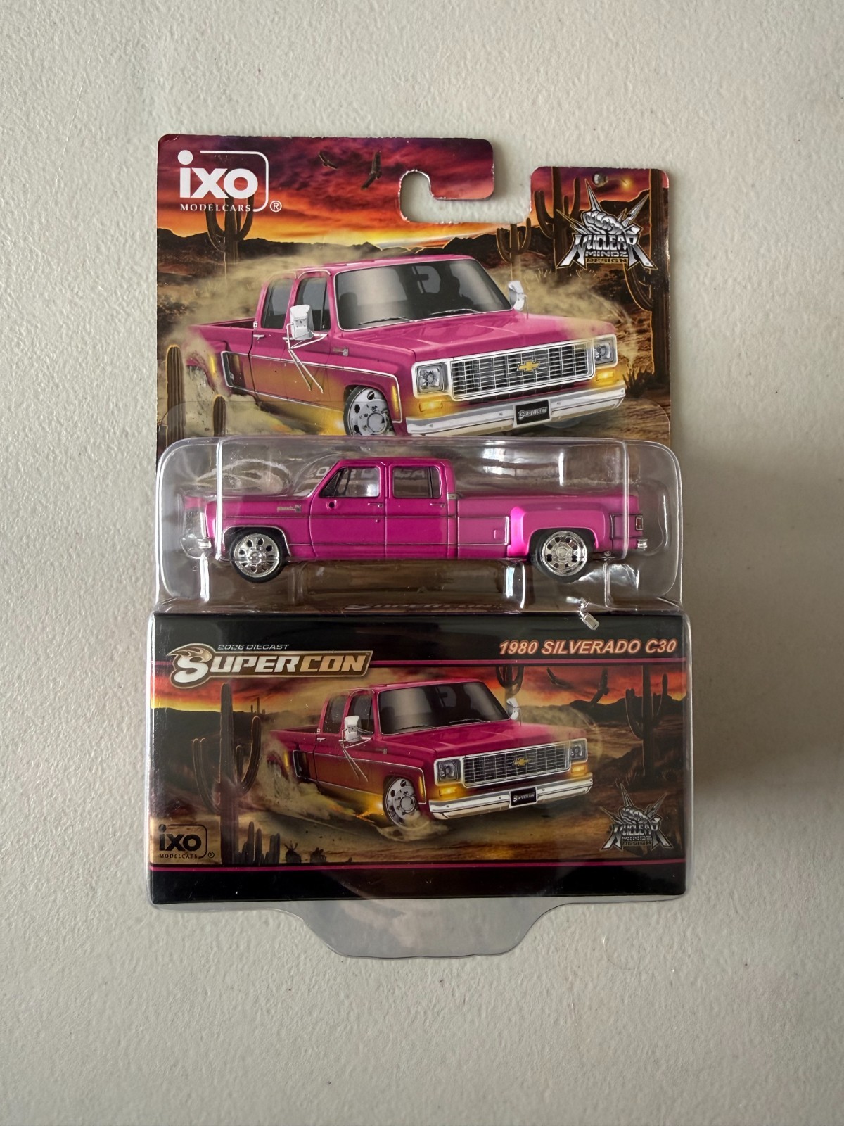 1980 Chevy Silverado C30 - 2026 IXO Diecast SuperCon Exclusive - Pink BG7