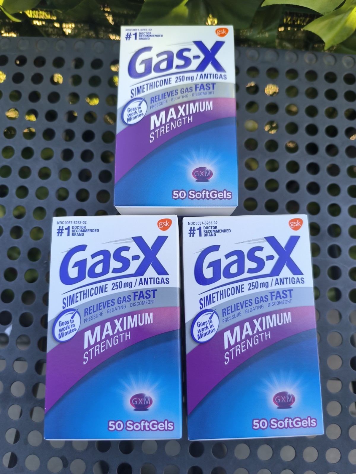 NEW(3x) Gas-X Max Strength 250mg Simethicone Gas-Bloating-Discomfort 50 Softgels NEW(3x) Gas-X Max Strength 250mg Simethicone Gas-Bloating-Discomfort 50 Softgels