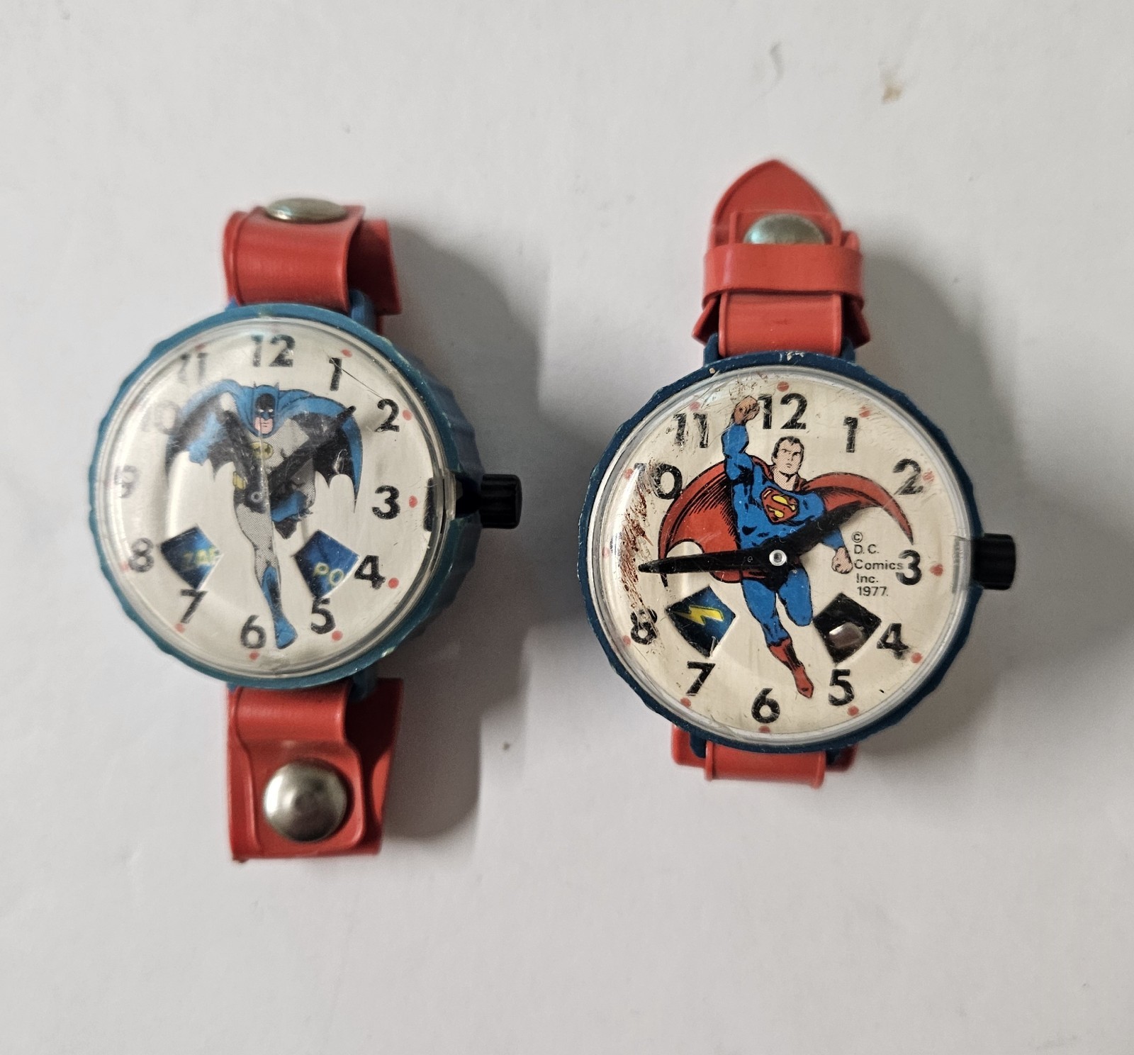 Vintage 1974/77 Marx Toys Batman and Superman Watches Vintage 1974/77 Marx Toys Batman and Superman Watches