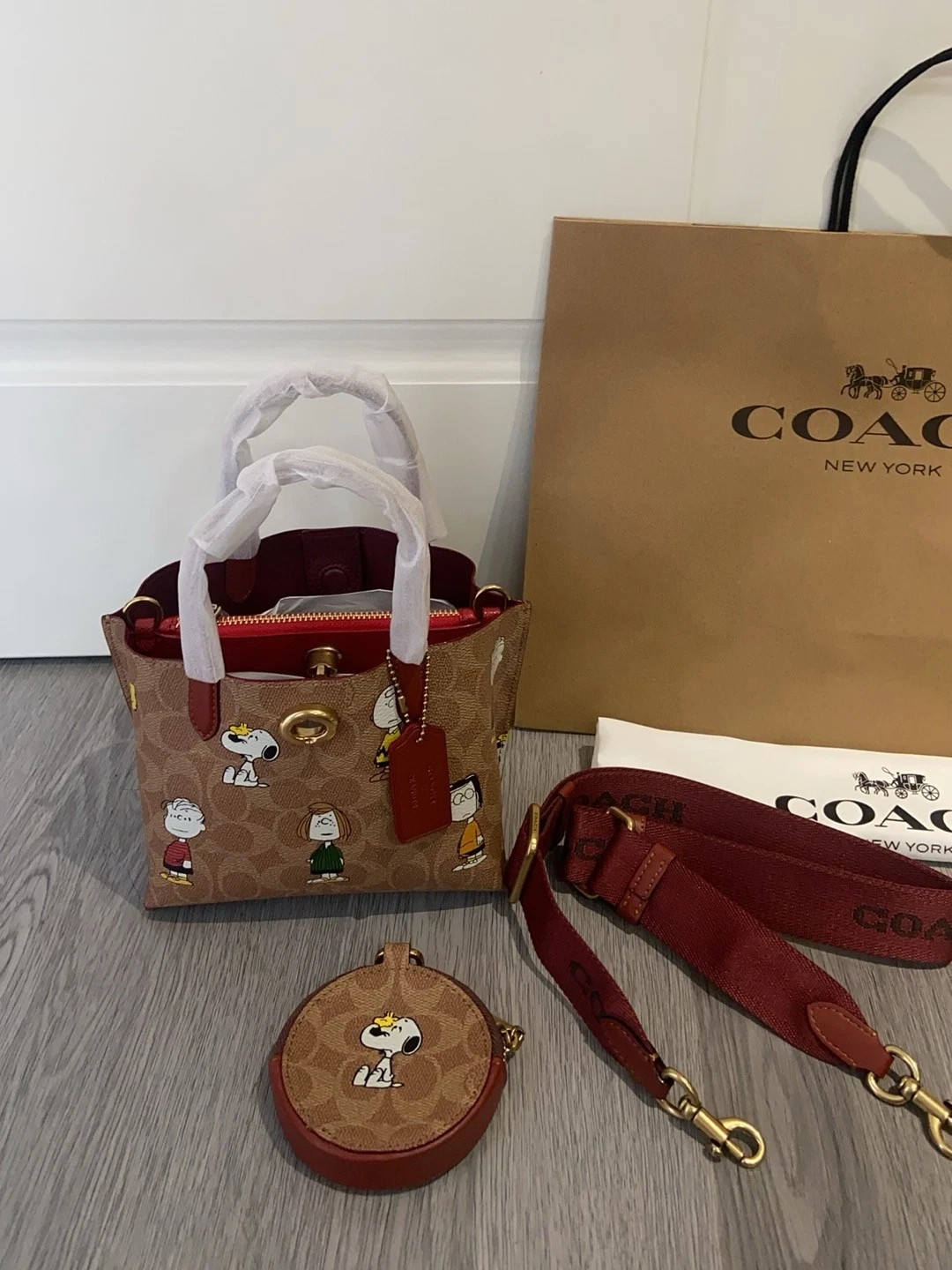 NWT Coach CBF74 Willow Tote Bag 18 Signature Canvas Leather New NWT Coach CBF74 Willow Tote Bag 18 Signature Canvas Leather New