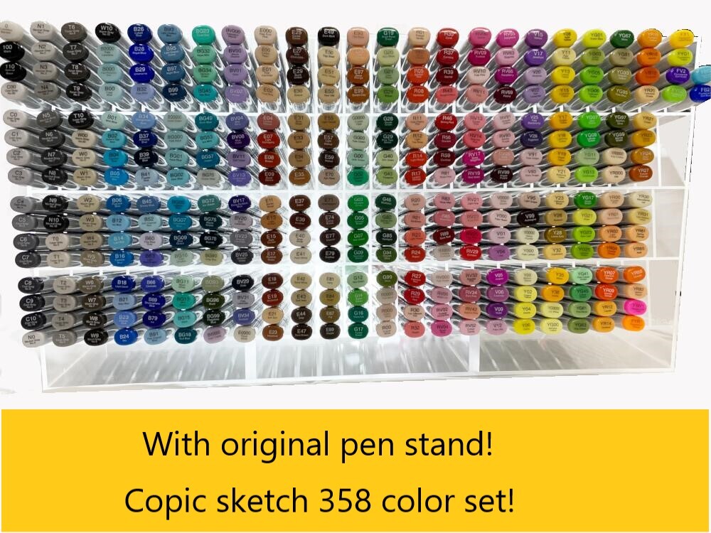 COPIC SKETCH PEN ALL COLORS 358 Set Manga Comic Marker With Pen-stand From Japan