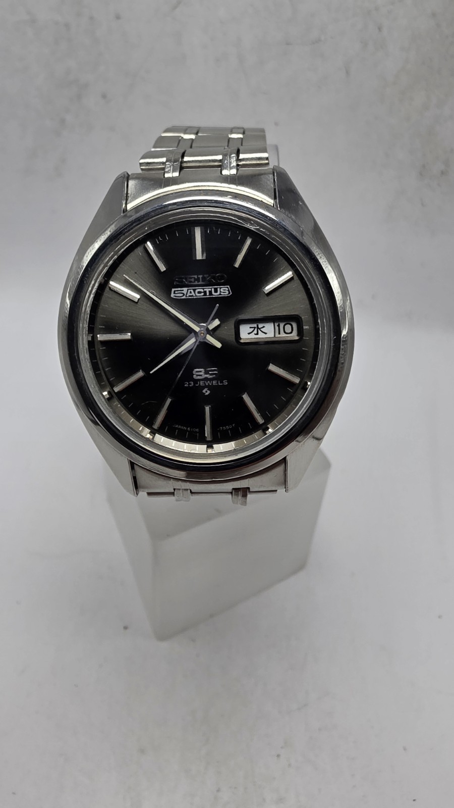 Seiko 5 Actus 6106 7480 Automatic Stainless Steel Serviced Kanji