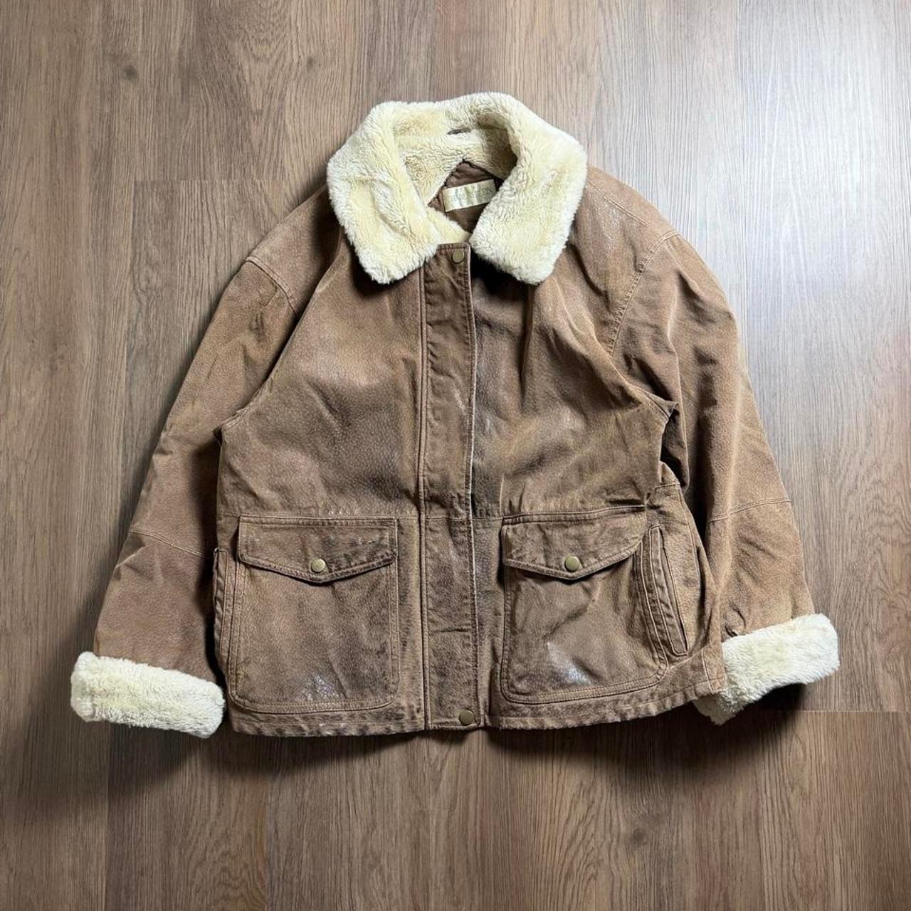 Vintage Charles Klein Penny Lane Boho Suede Leather Faux Fur Jacket Brown XL Vintage Charles Klein Penny Lane Boho Suede Leather Faux Fur Jacket Brown XL