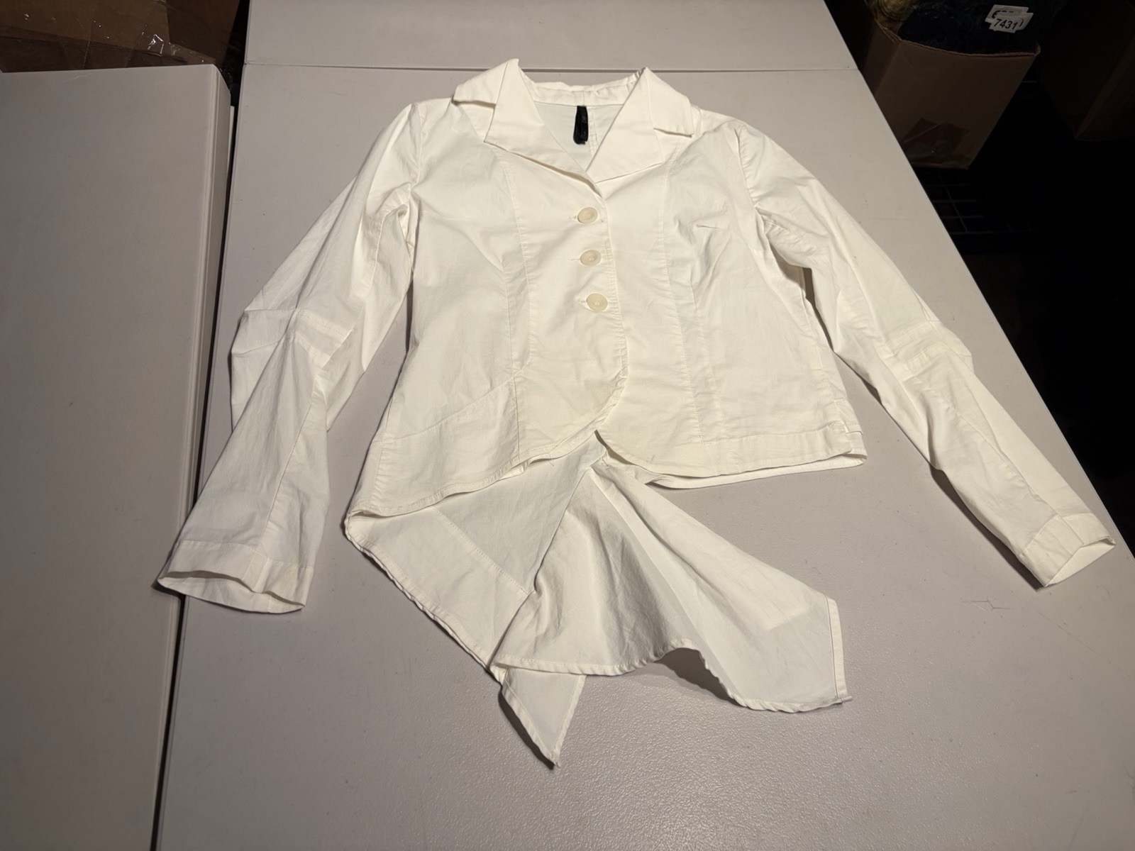 Porto San Francisco Top Women’s 1 Small White Button Blouse Lagenlook Boho Artsy Porto San Francisco Top Women’s 1 Small White Button Blouse Lagenlook Boho Artsy