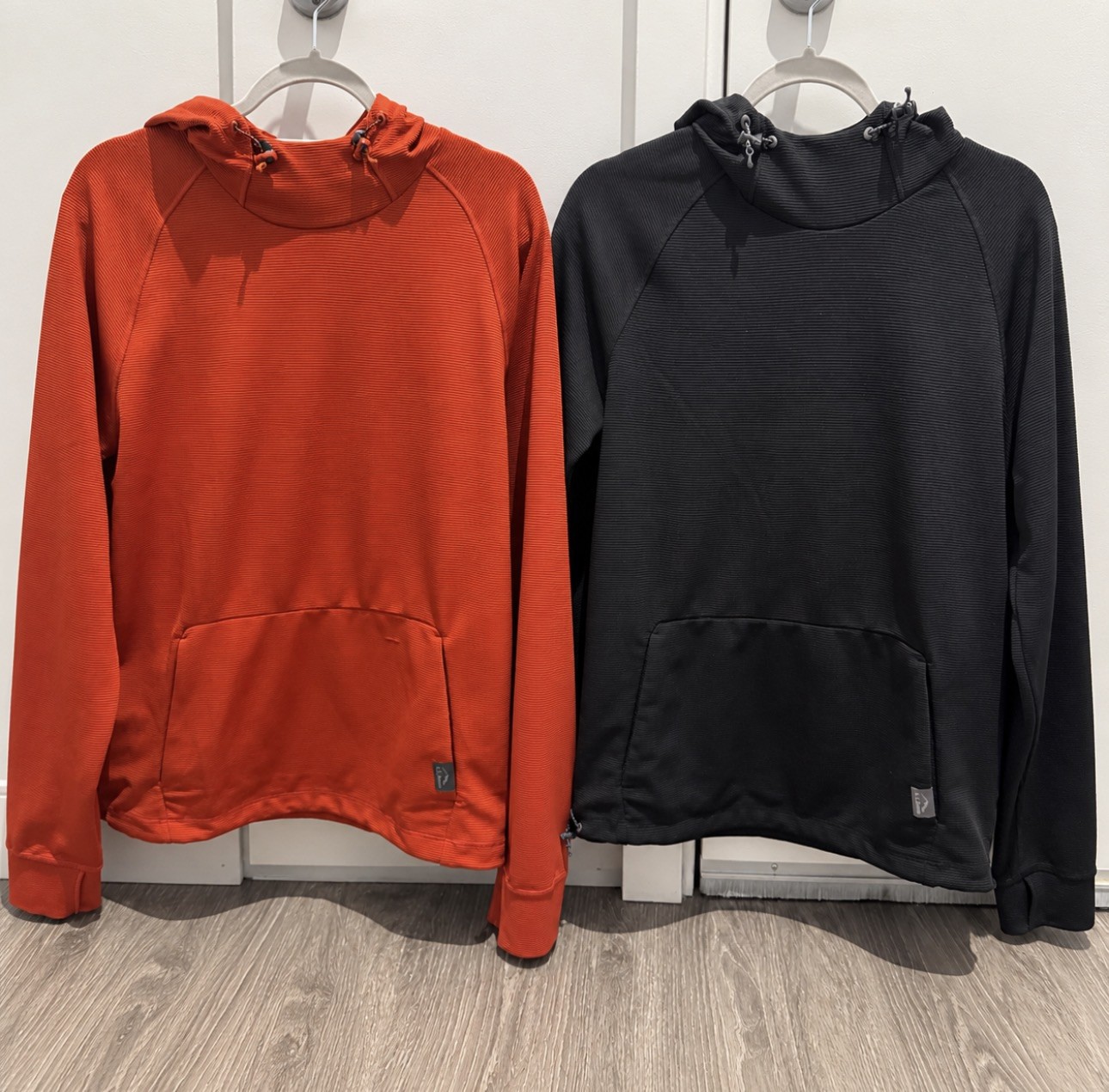 Two L.L.Bean Men’s VentureStretch Ottoman Rib Hoodie Pullover Size S Performance