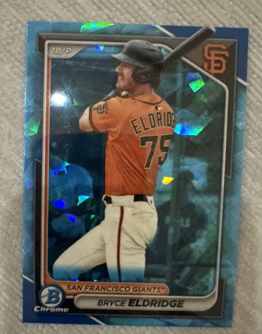 2024 Bowman Chrome Sapphire San Francisco Giants Rookie Bryce Eldridge #BCP-134 2024 Bowman Chrome Sapphire San Francisco Giants Rookie Bryce Eldridge #BCP-134
