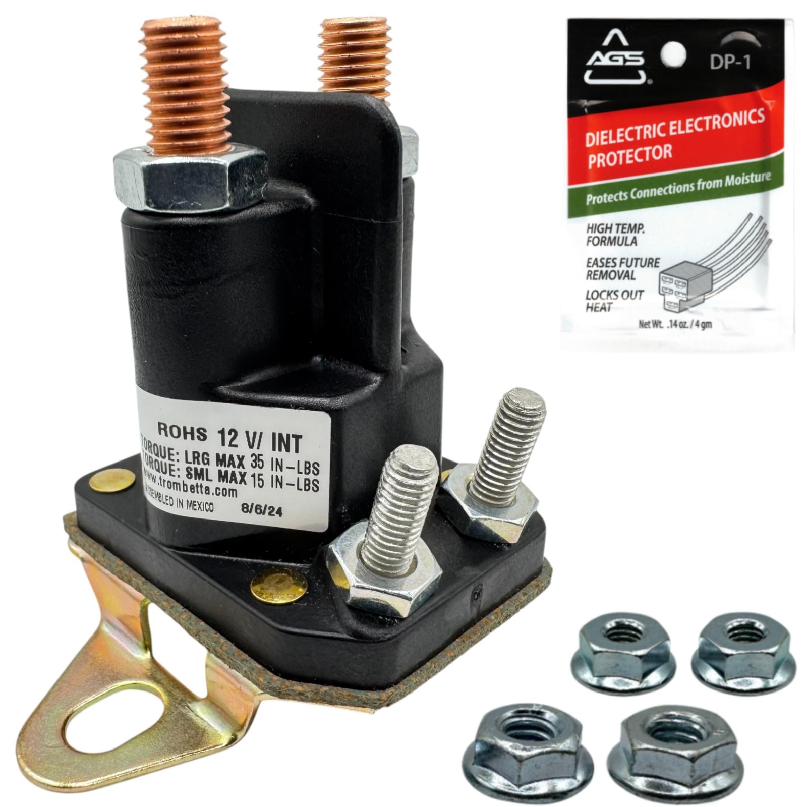 FalconSupply Genuine OEM Trombetta 784-1221-210 12V Starter Solenoid Black