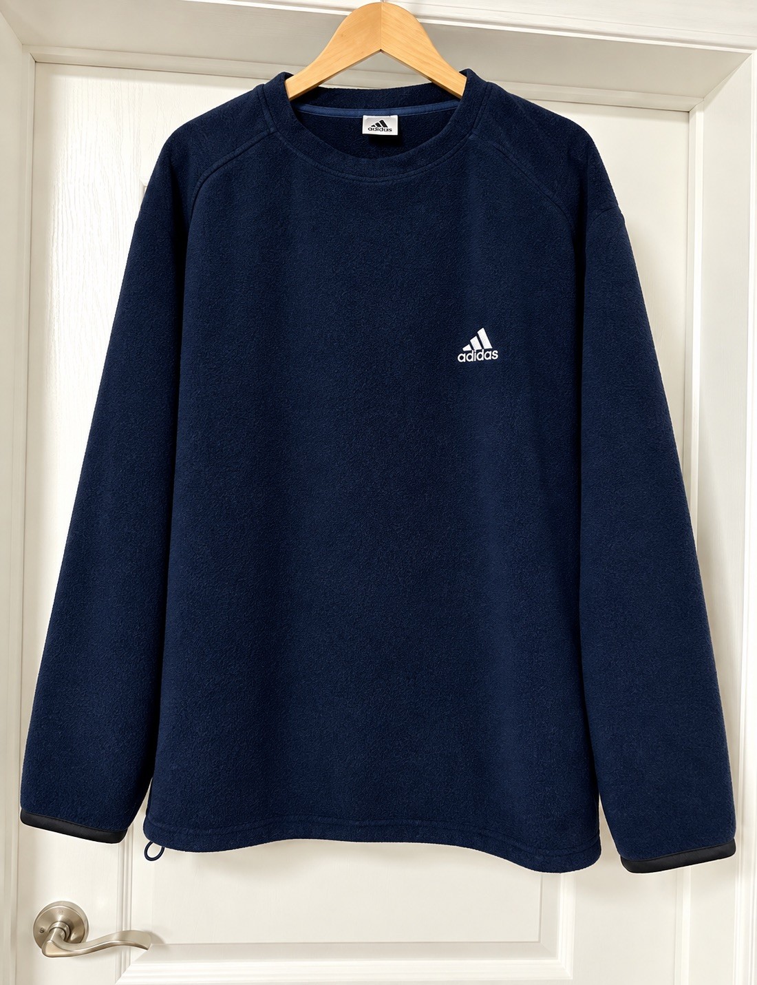 Vintage adidas Navy Blue Fleece Pullover – Men’s XL
