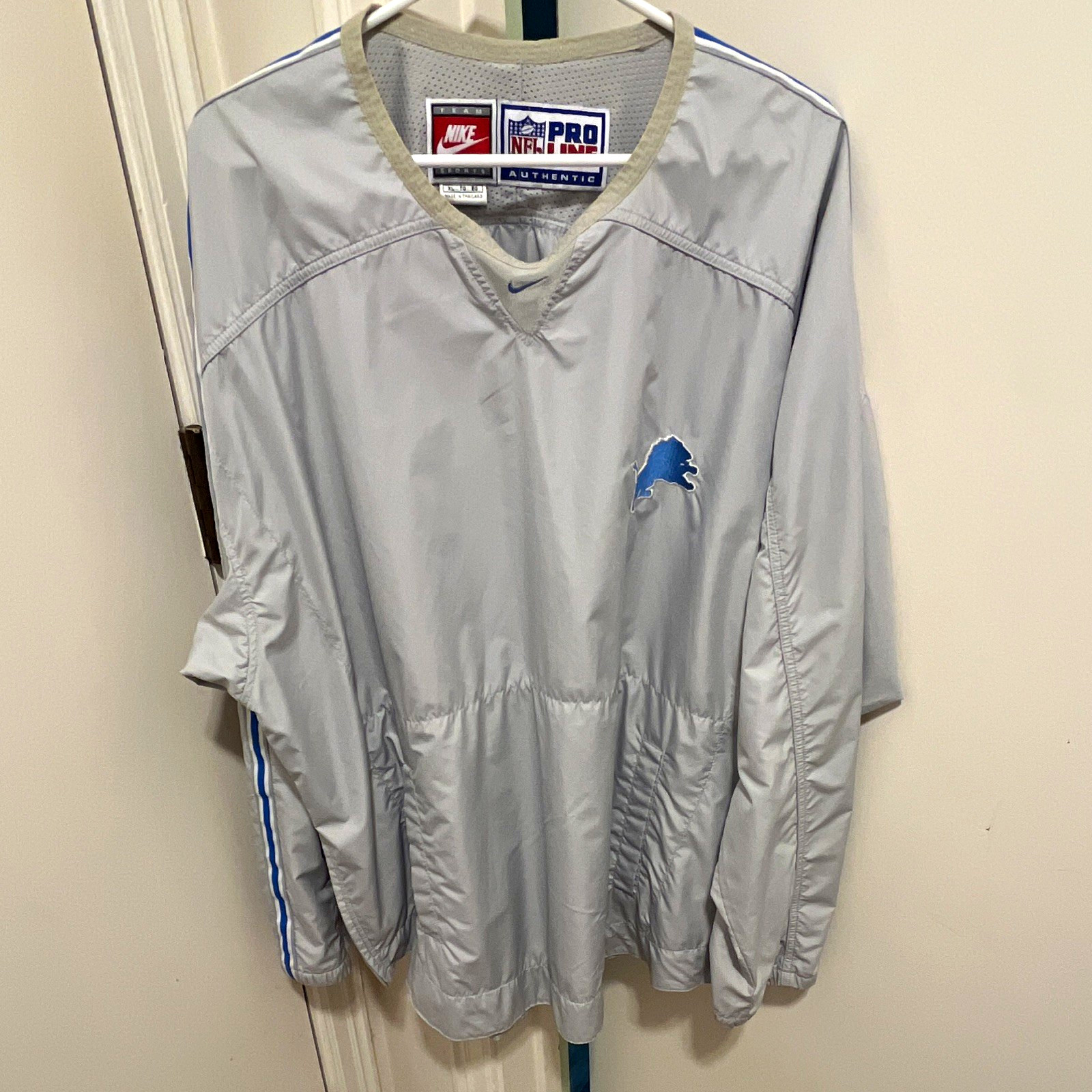 Nike NFL Detroit Lions Pullover Jacket Gray/Blue Officially Licensed Nike NFL Detroit Lions Pullover Jacket Gray/Blue Officially Licensed