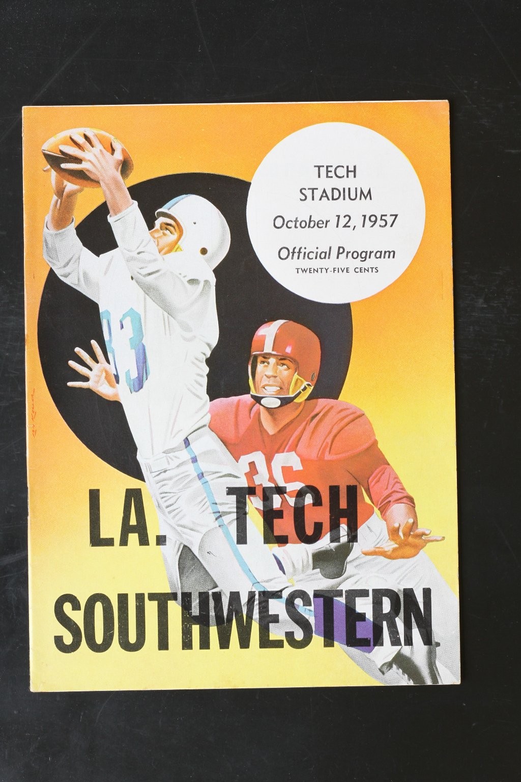 Vintage 1957 Tech Stadium Official Program LA Tech Southwestern Football