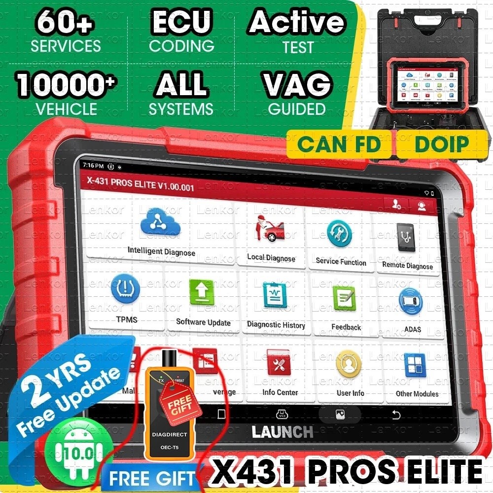 2026 Newest LAUNCH X431 Pro Elite V+ Bidirectional Car Diagnostic Scanner Coding