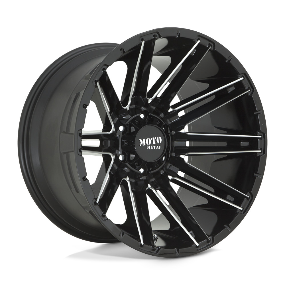 20x10 Moto Metal MO998 KRAKEN Gloss Black Milled Wheel 6x5.5 (-18mm)