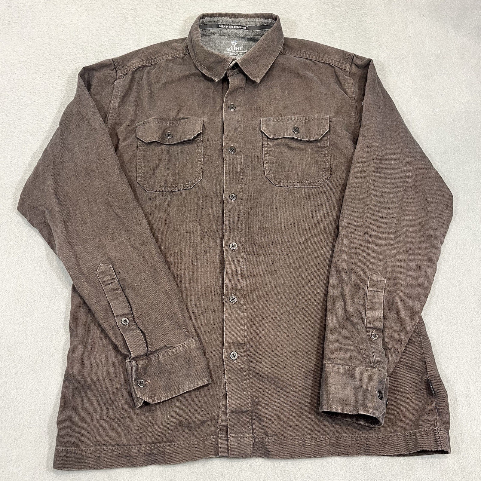 Kuhl Dillingr Flannel Shirt Men’s Medium Brown Long Sleeve Cotton Hiking Kuhl Dillingr Flannel Shirt Men’s Medium Brown Long Sleeve Cotton Hiking