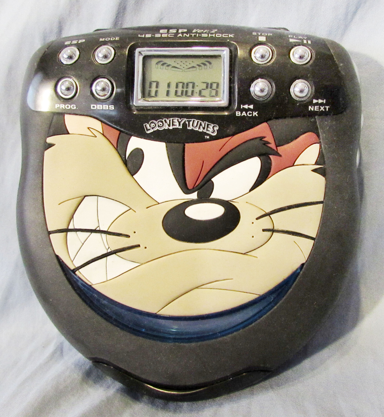Very RARE Vtg Tazmanian Devil Taz CD Player, Looney Tunes JS-5100, Works Great
