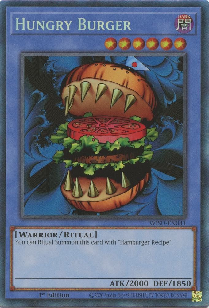 *** HUNGRY BURGER *** 1ST EDITION COLLECTOR\'S RARE WISU-EN041 YUGIOH