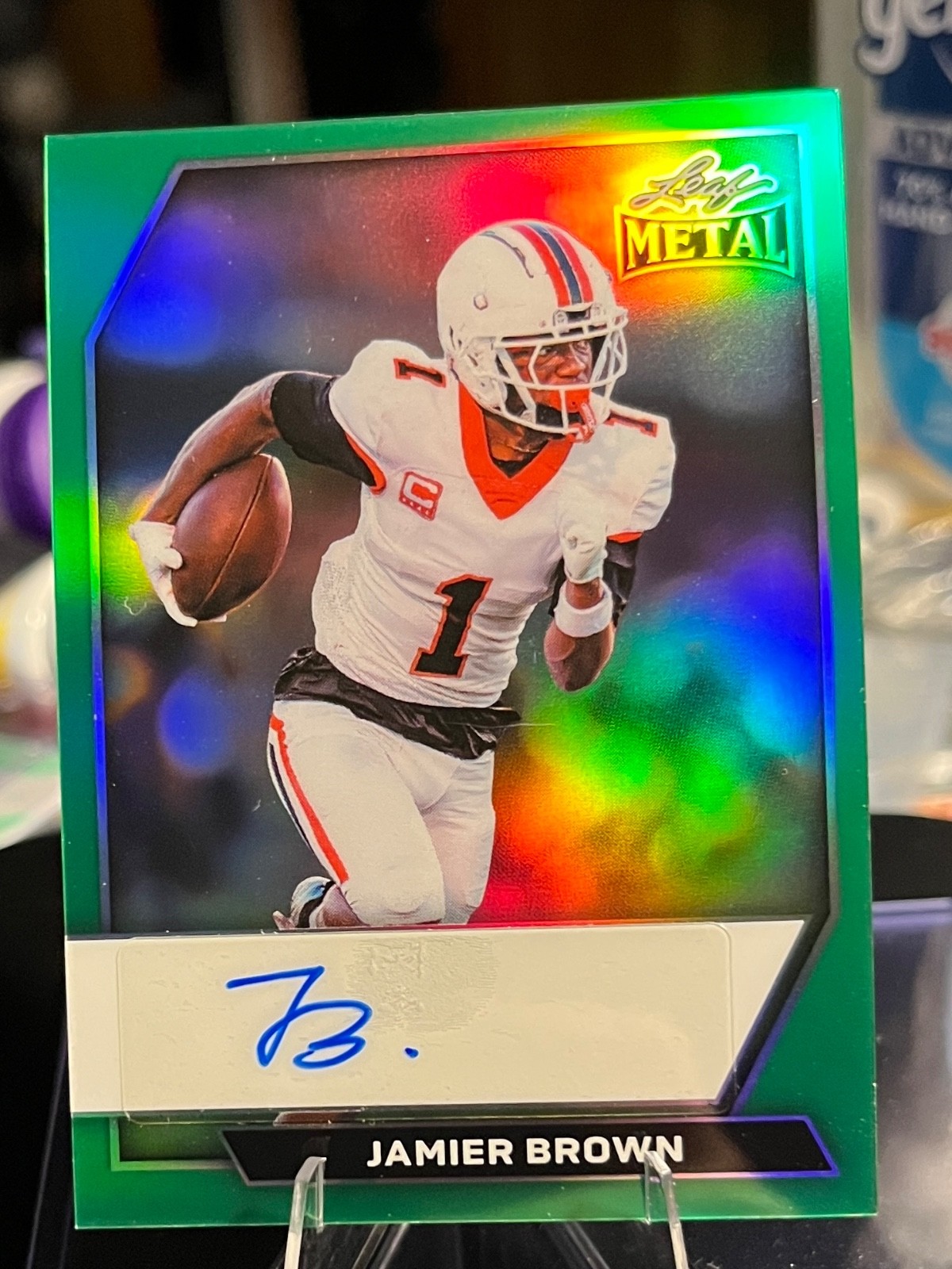 2026 Leaf Metal Jamier Brown 3/3 Green Refractor Auto 2026 Leaf Metal Jamier Brown 3/3 Green Refractor Auto