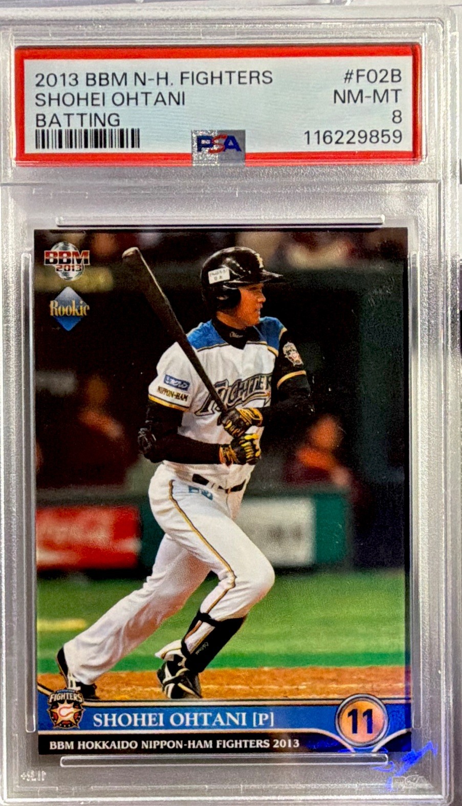 BBM 2013 Nippon-Ham Fighters Shohei Ohtani #F02B Rookie PSA 8 BBM 2013 Nippon-Ham Fighters Shohei Ohtani #F02B Rookie PSA 8