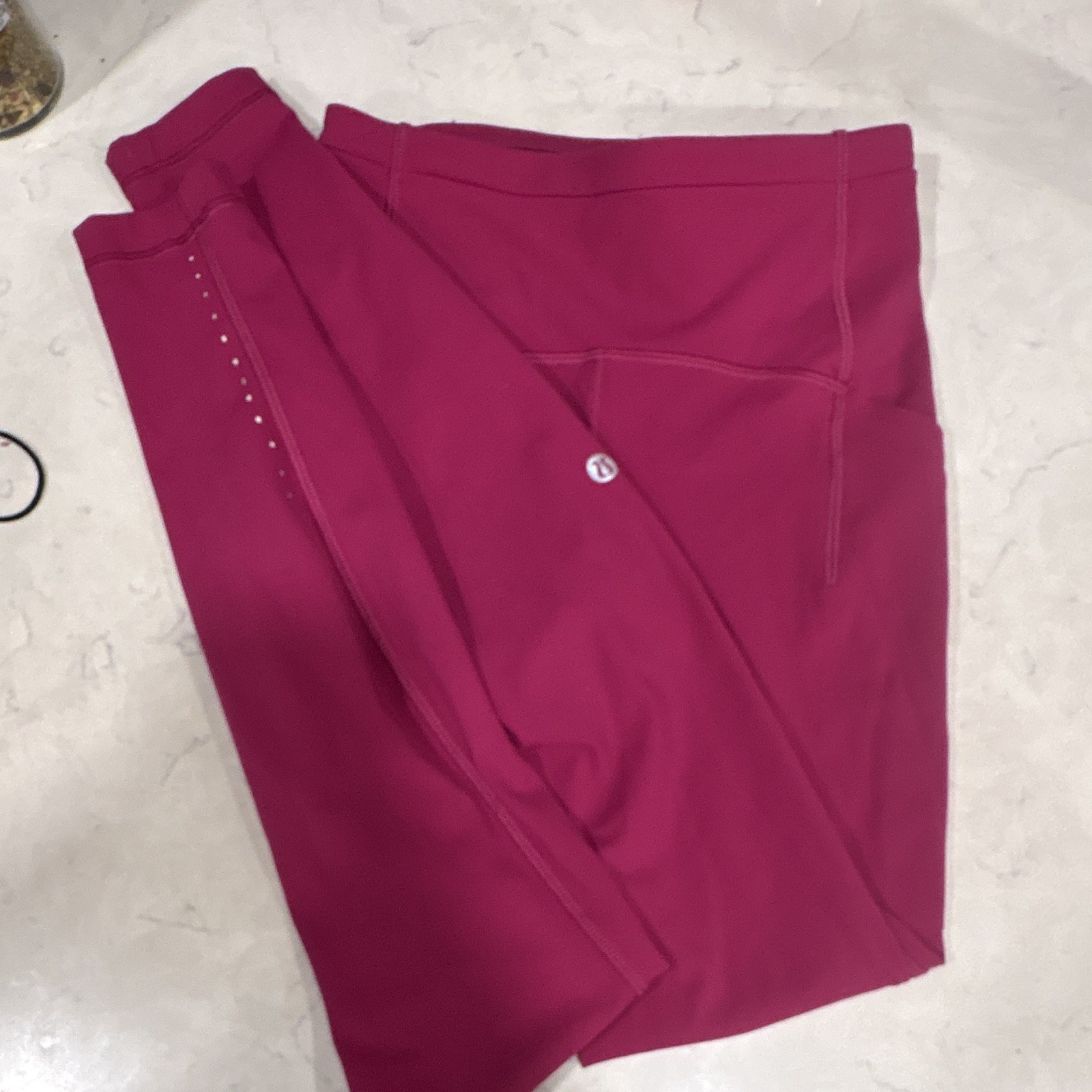 lululemon athletica Pink High Rise Ankle Leggings Zip Pocket Stretch Size 2 lululemon athletica Pink High Rise Ankle Leggings Zip Pocket Stretch Size 2