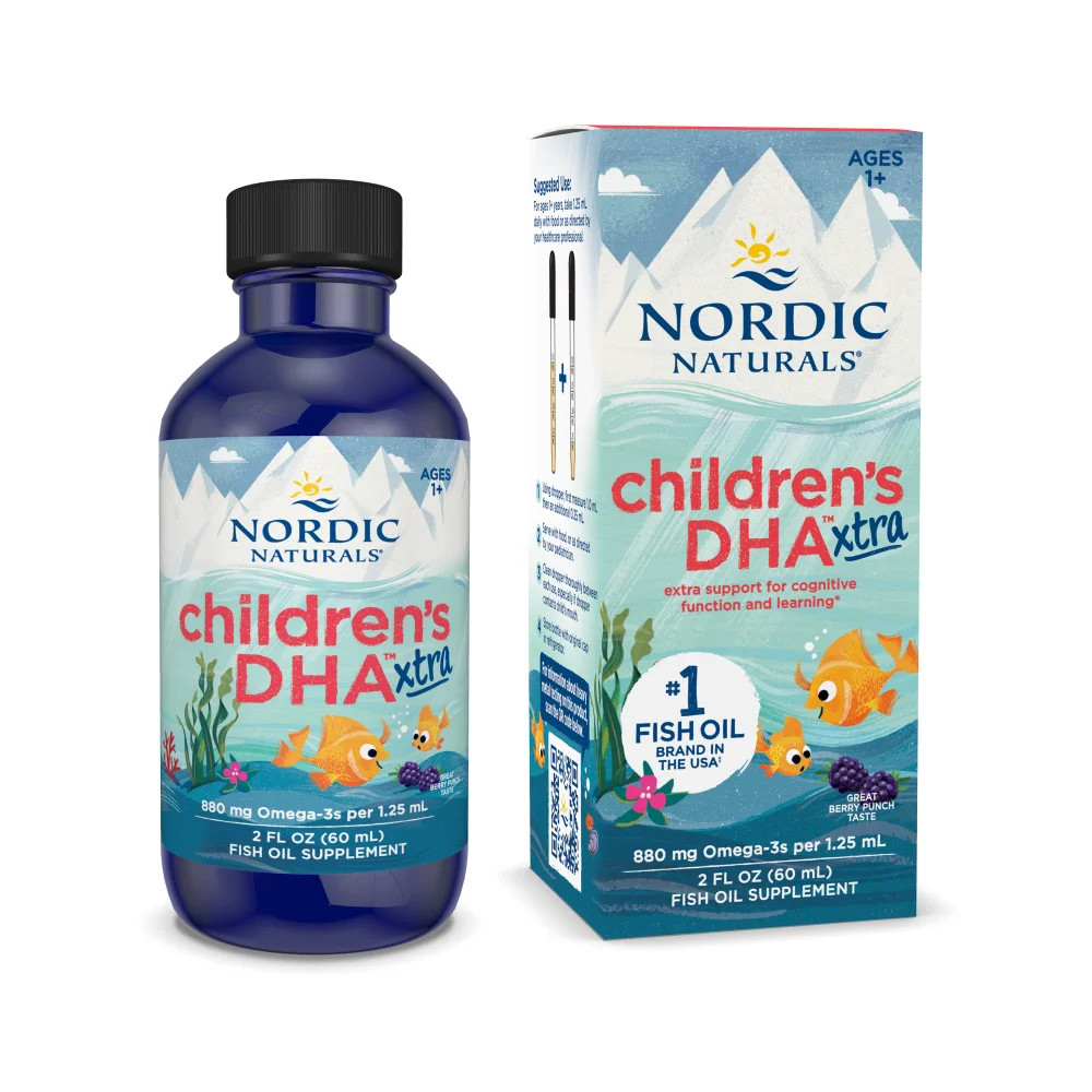 Nordic Naturals Children\'s DHA Xtra - Concentrated Omega-3 for Kids, Berry, 2 oz