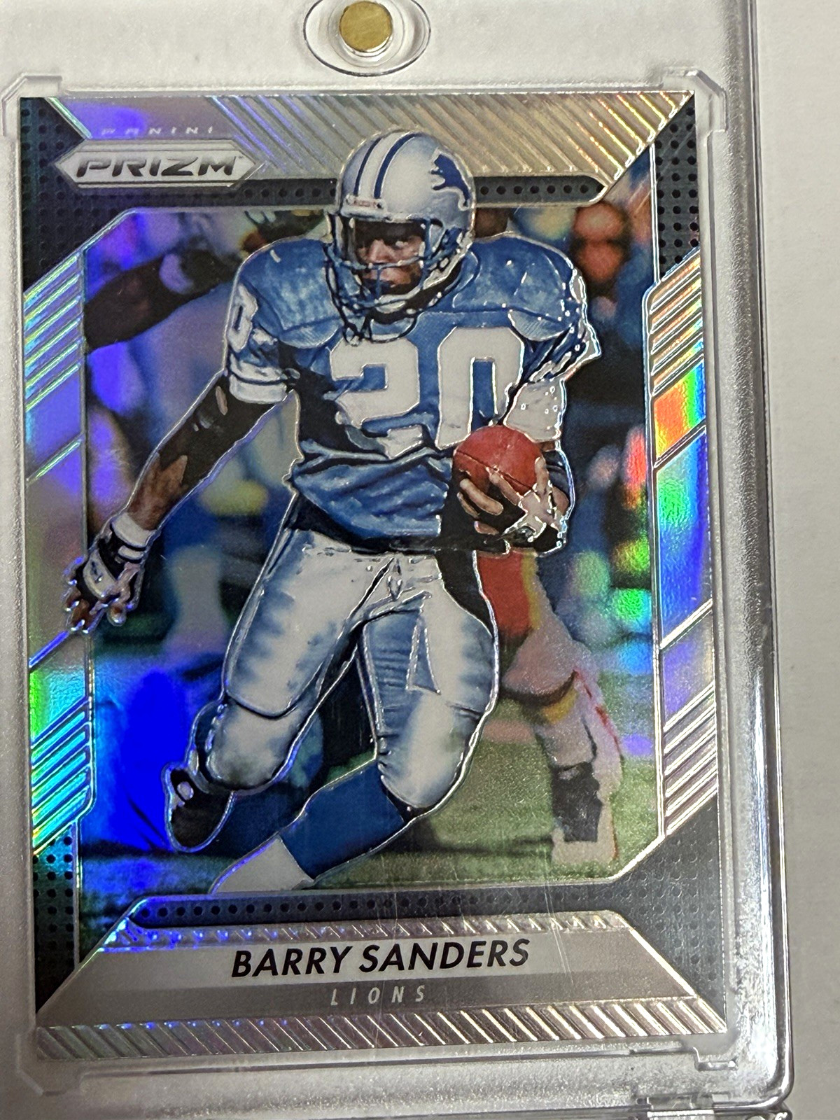 Panini 2016 Prizm Football Barry Sanders Detroit Lions #165 Silver Prizm