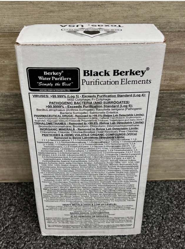 Berkey Authentic Black BB9-2 Water replacement Filters For Berkey Water System Berkey Authentic Black BB9-2 Water replacement Filters For Berkey Water System