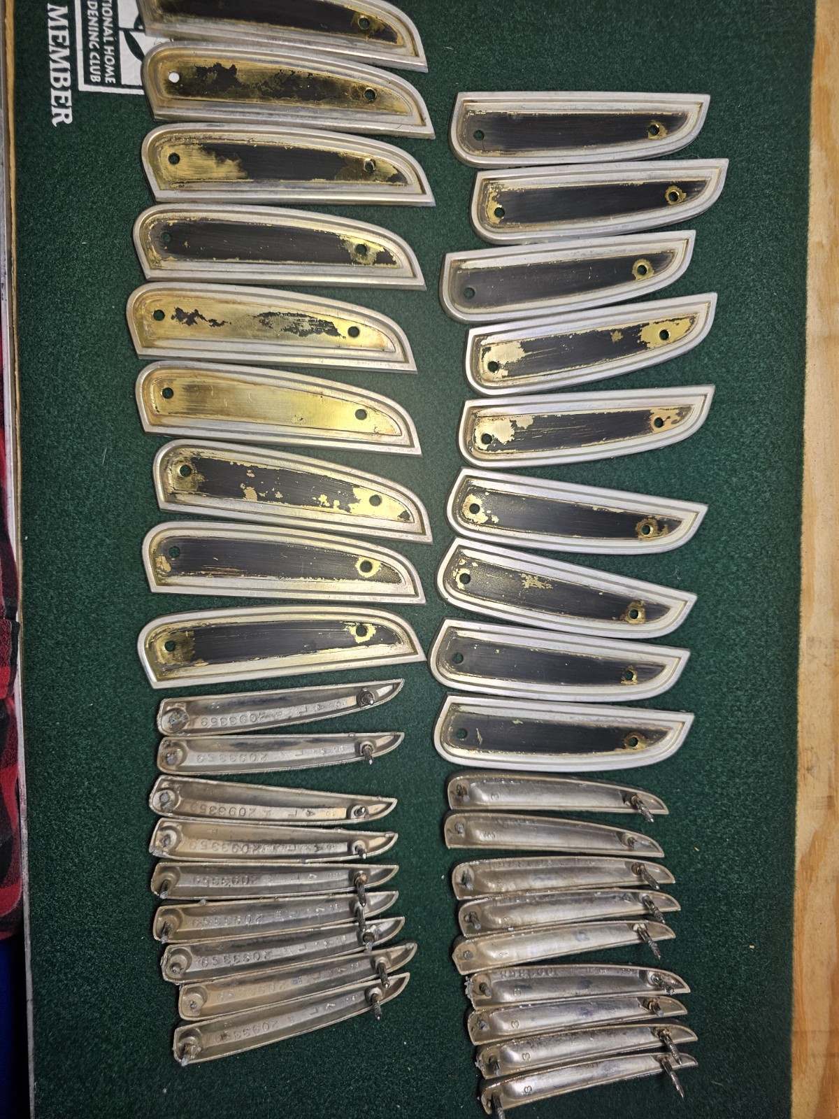 1960 Chrysler New Yorker Left Right Rear Quarter Hash Trim Pieces Chrome