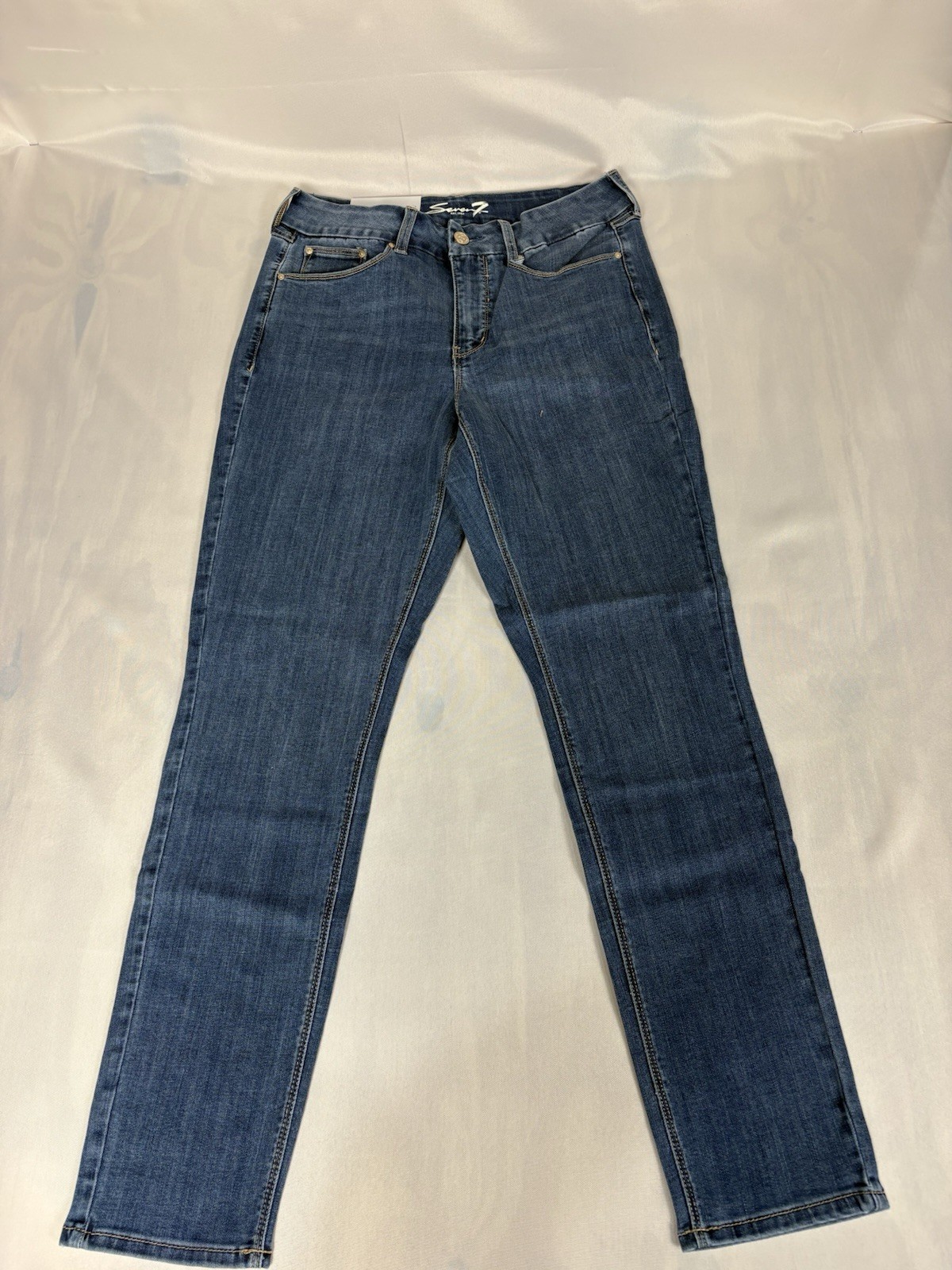 Seven7 NWT Tummyless Jeans Womens Size 10 Blue High Rise Skinny Fit