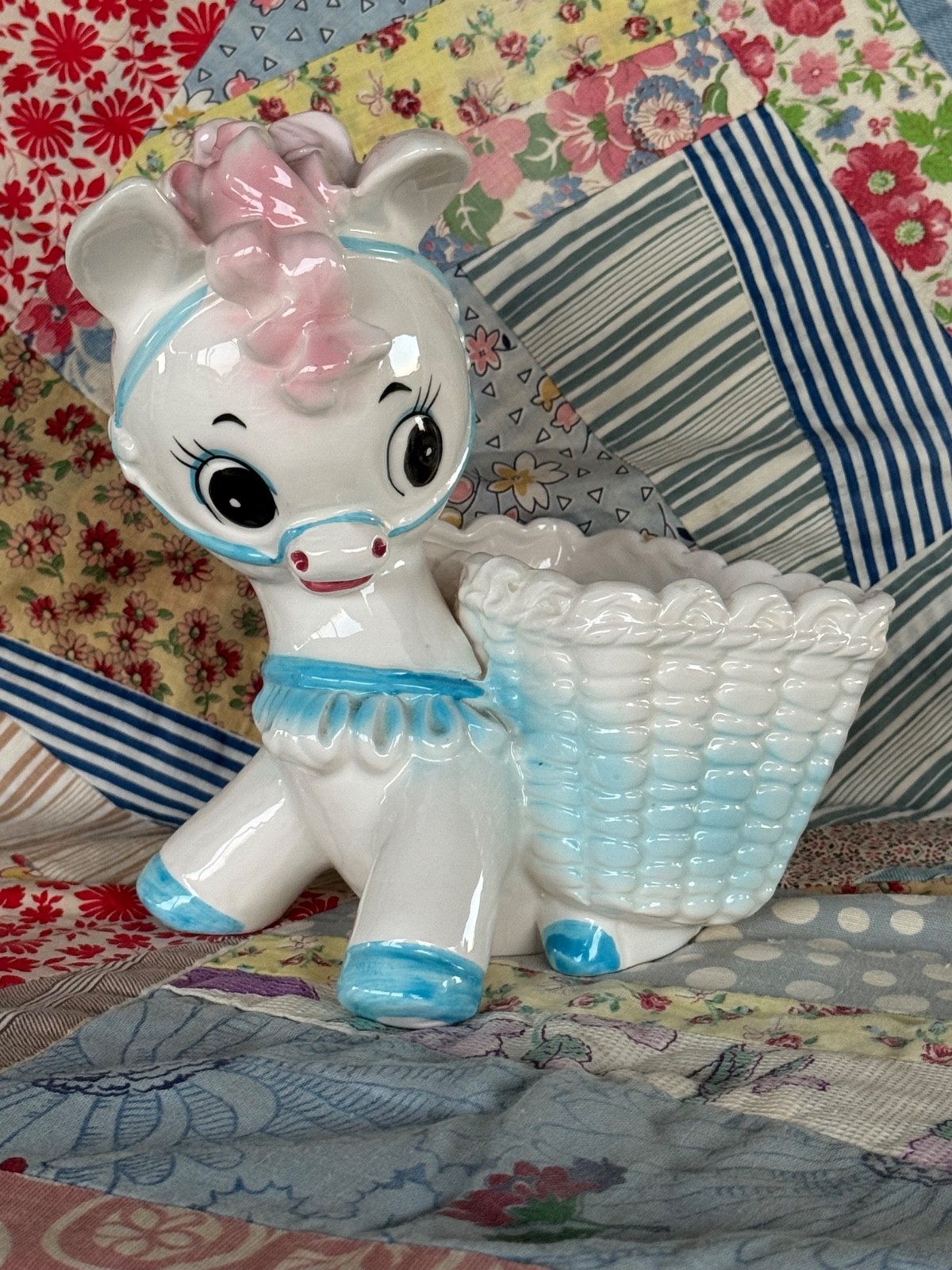 Vintage Relpo Baby Horse Planter-Big Eye-Kitschy-Mint Condition-RARE Vintage Relpo Baby Horse Planter-Big Eye-Kitschy-Mint Condition-RARE