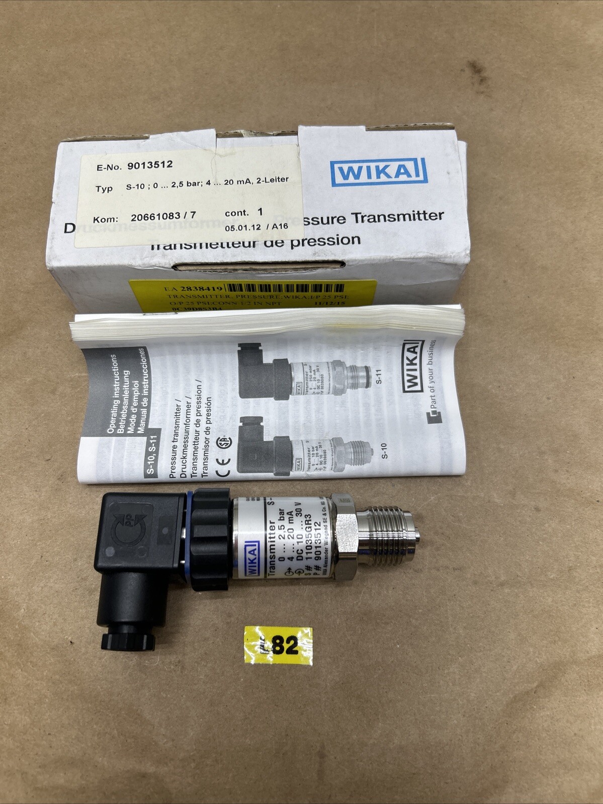 WIKA 9013512 NIB Fast Shipping + Warranty