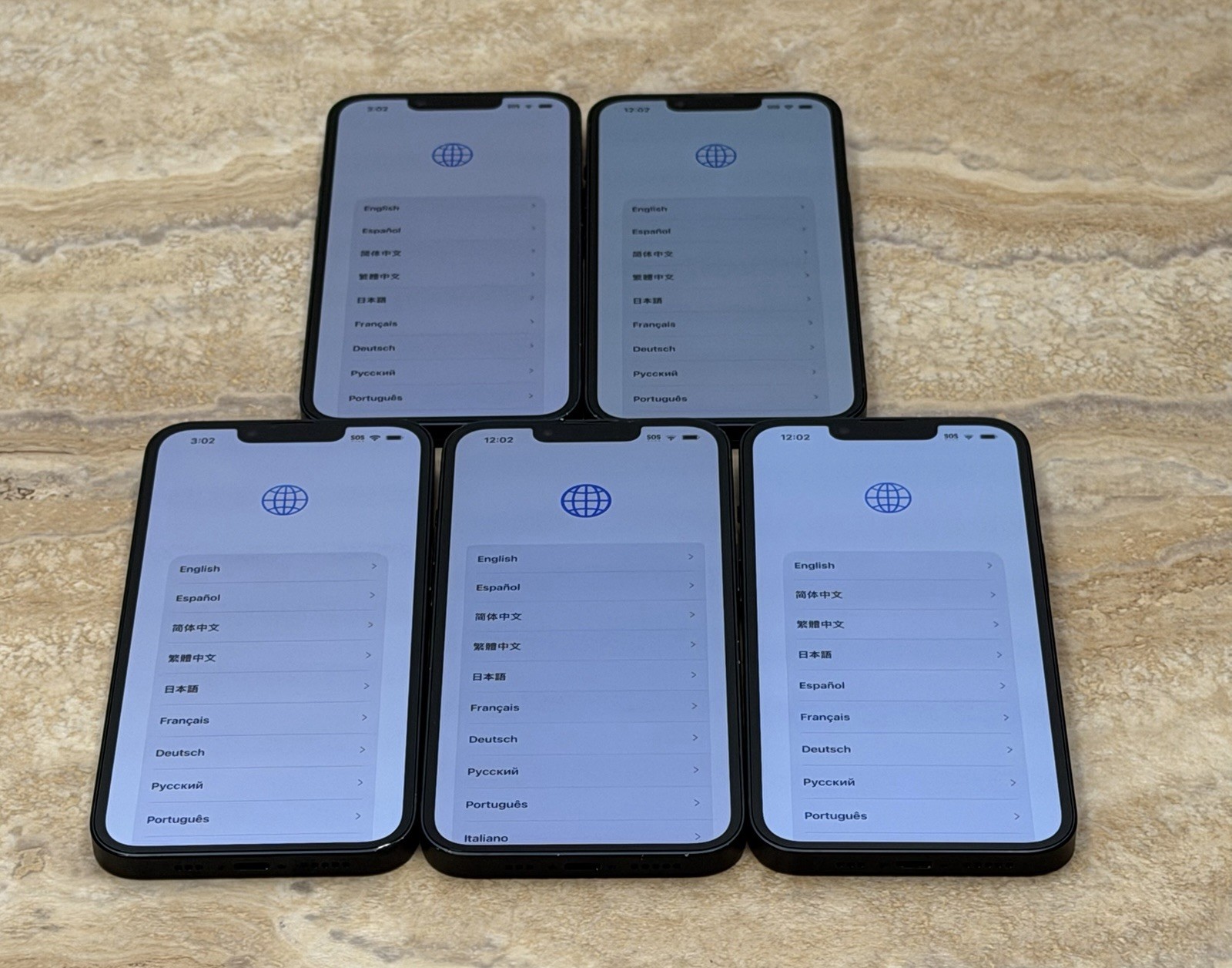 Lot Of 5 Apple iPhone 13 - Good Condition - Model A2482 - Midnight - Read