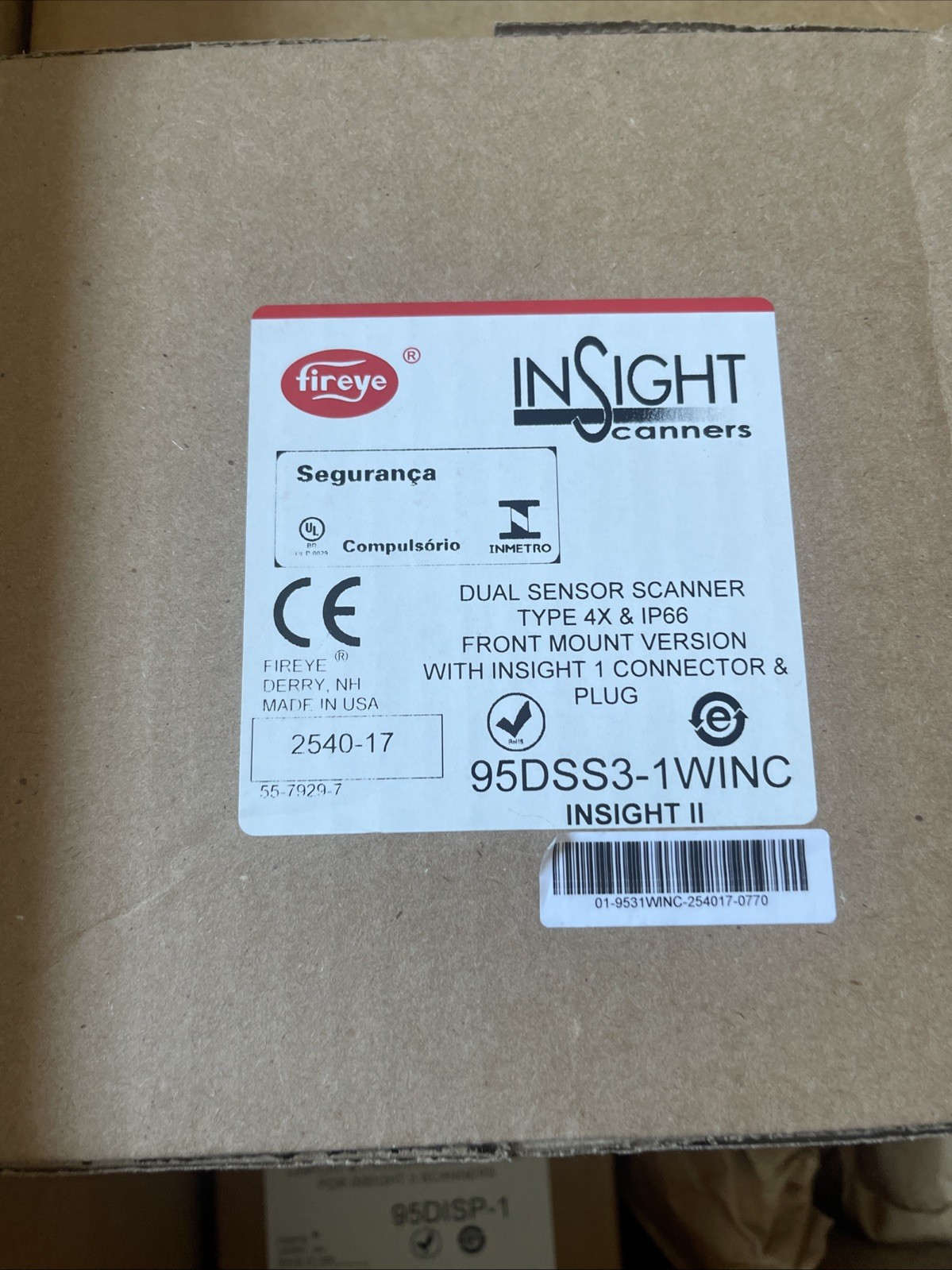 Fireye 95DSS3-1WINC Insight II Flame Scanner πΊπΈ Fireye 95DSS3-1WINC Insight II Flame Scanner πΊπΈ