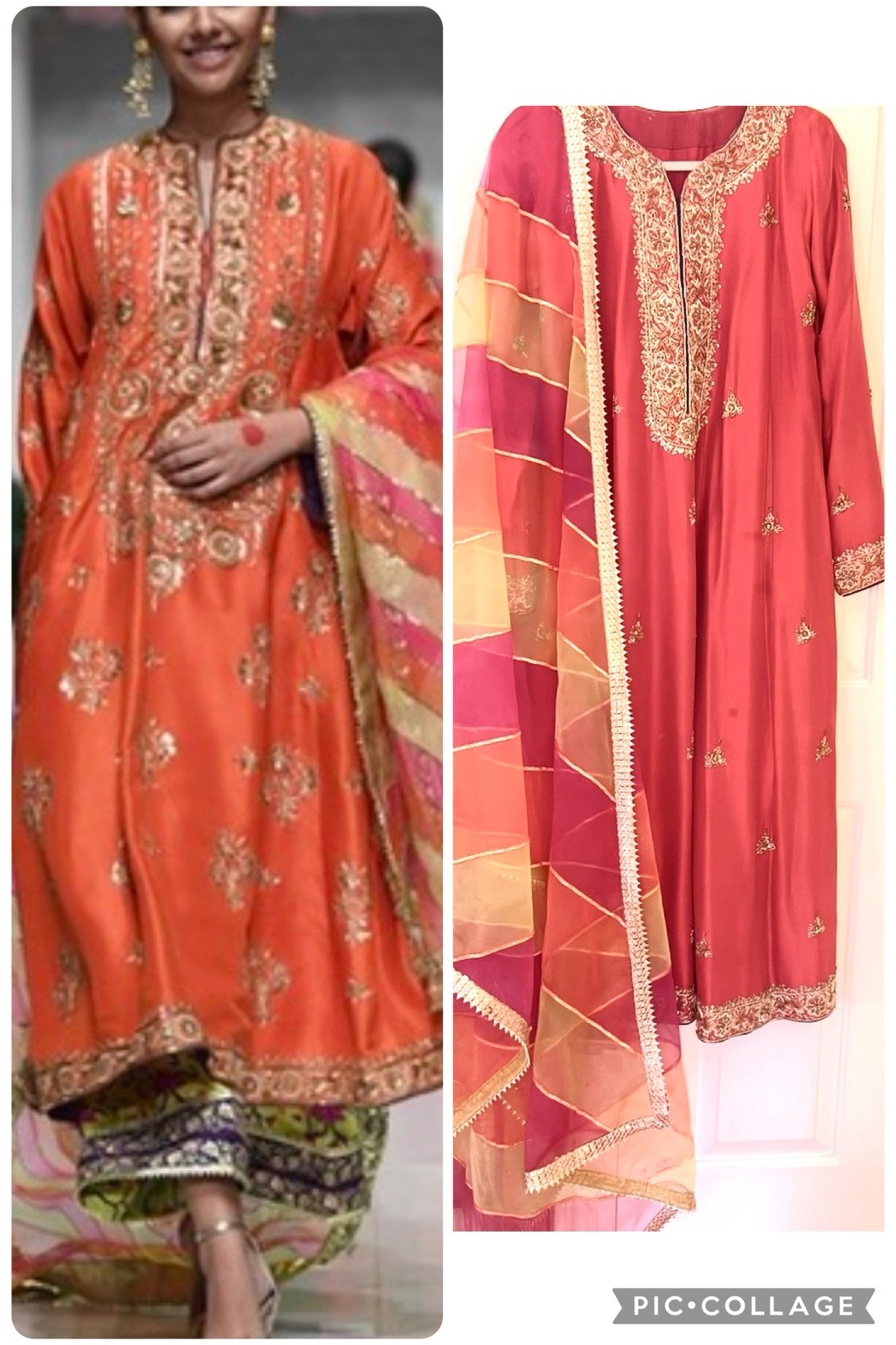 Pakistani Indian Designer THE PINK TREE COMPANY Shalwar Kameez Dupatta 3 Piece