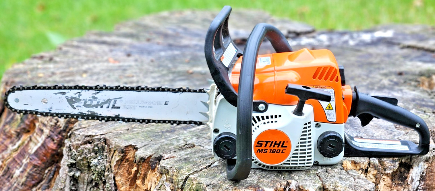 STIHL MS180C Chainsaw RUNS Great Starts Easy Idles Smooth Rev Hard Oils Gd Video