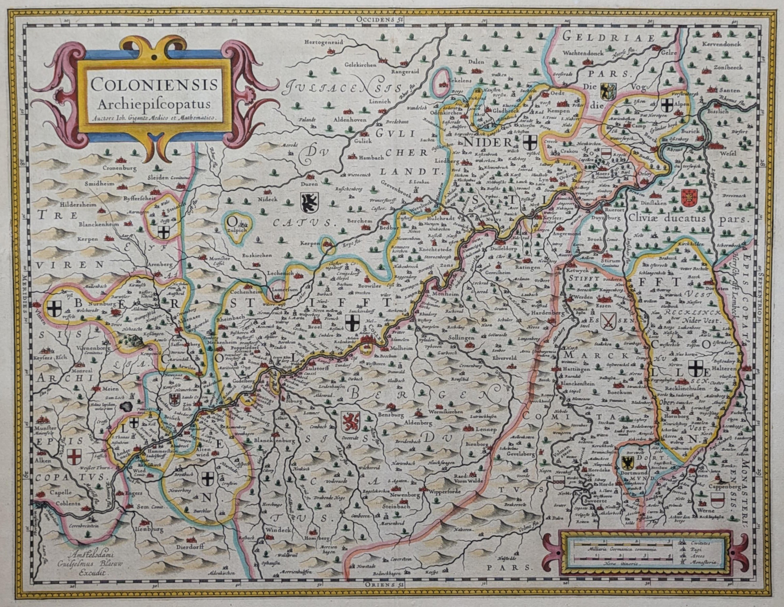 Archbishopric of Cologne - Willem Janszoon Blaeu - 1640