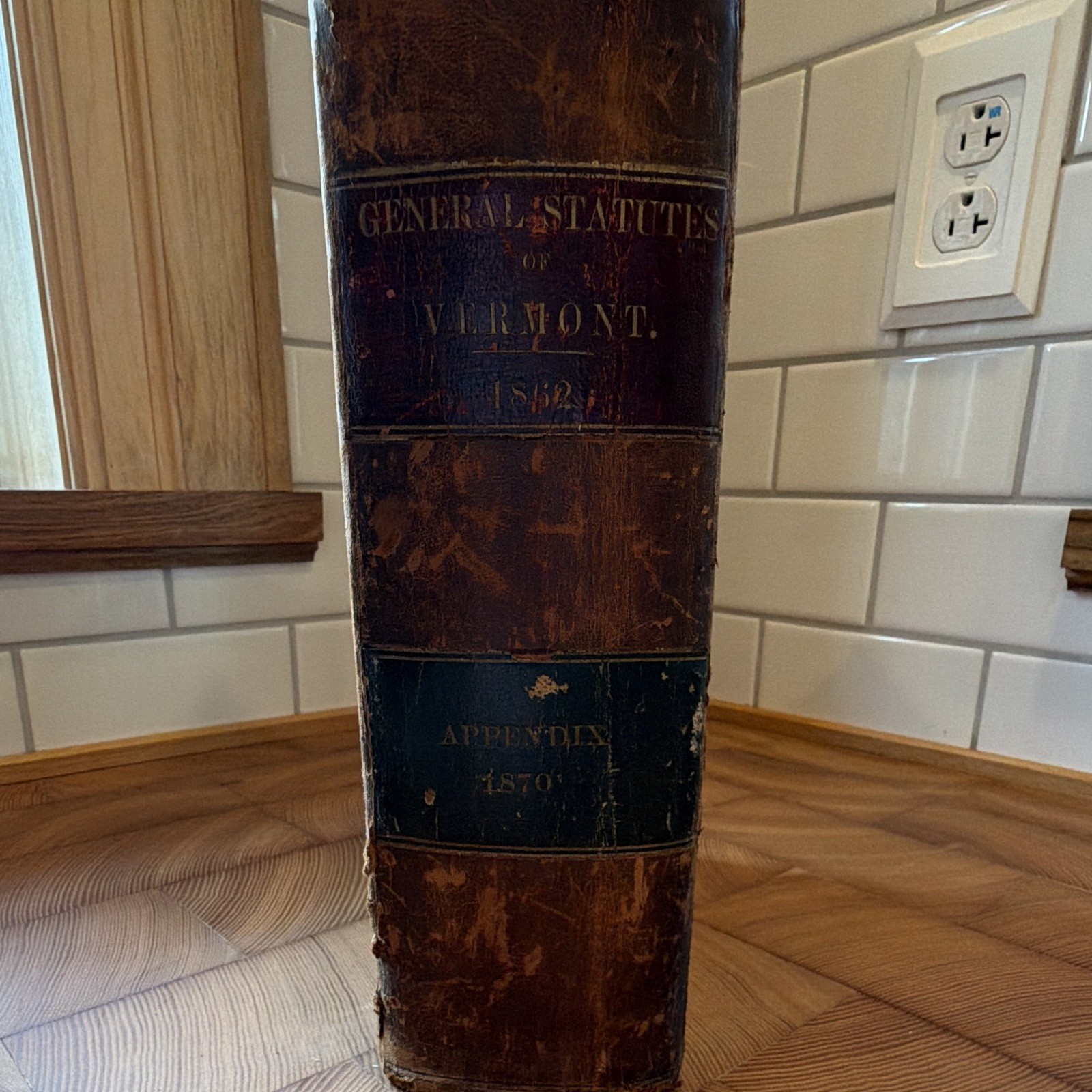 Rare 1863 - law book - Vermont appendix - general statues Rare 1863 - law book - Vermont appendix - general statues