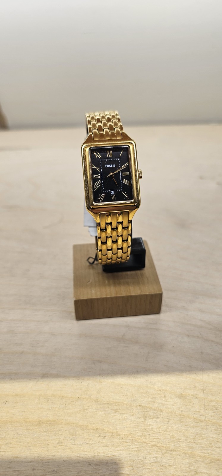 Fossil Women's Raquel ES5434 Gold-Tone Watch w/ Black Dial/Face