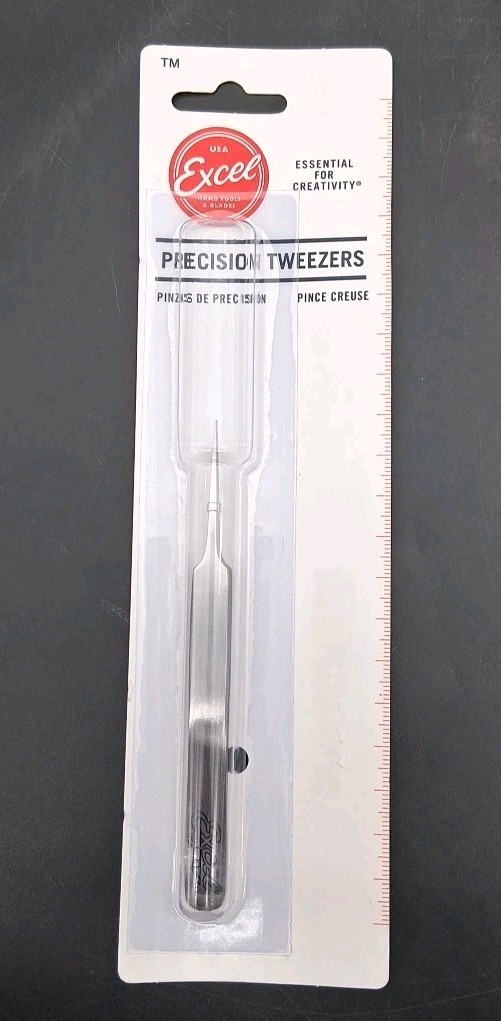 Excel Tools 30418 Polished Tweezers, Straight Point NEW