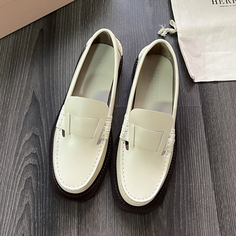 Hereu Women's Leather Loafers, Hollowed Out Woven Shoes Flat shoes Luxury lady Hereu Women's Leather Loafers, Hollowed Out Woven Shoes Flat shoes Luxury lady