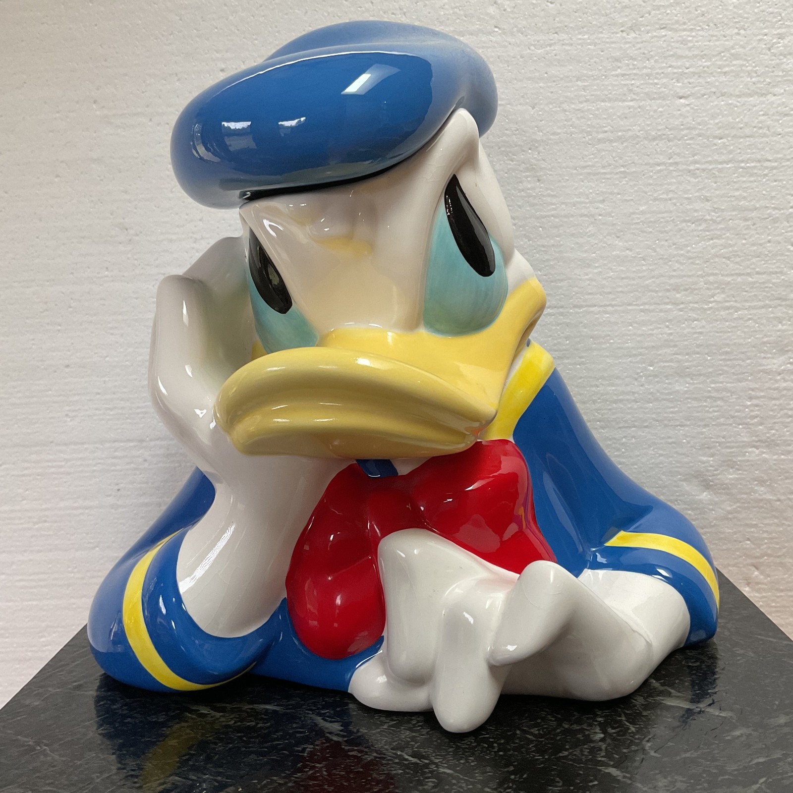 Vintage Treasure Craft Disney Donald Duck Ceramic Cookie Jar 10.5 Vintage Treasure Craft Disney Donald Duck Ceramic Cookie Jar 10.5