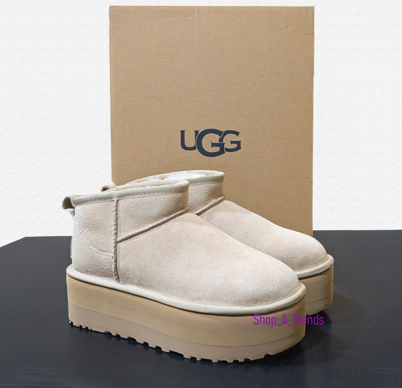 NIB 100% UGG Classic Ultra Mini Platform 1135092 Women\'s Fashion Boots Sand