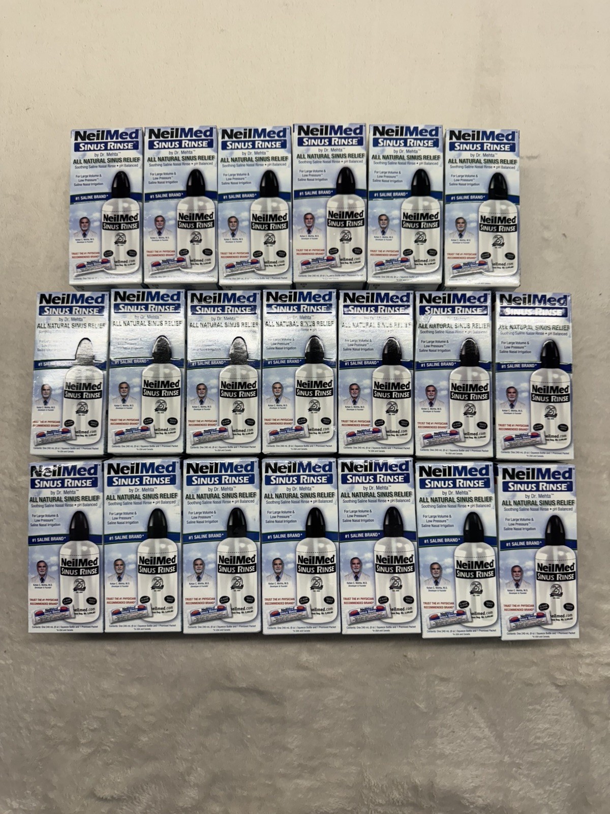 Lot of 20 NeilMed Sinus Rinse 8oz Bottles Packets Exp 2029 Lot of 20 NeilMed Sinus Rinse 8oz Bottles Packets Exp 2029