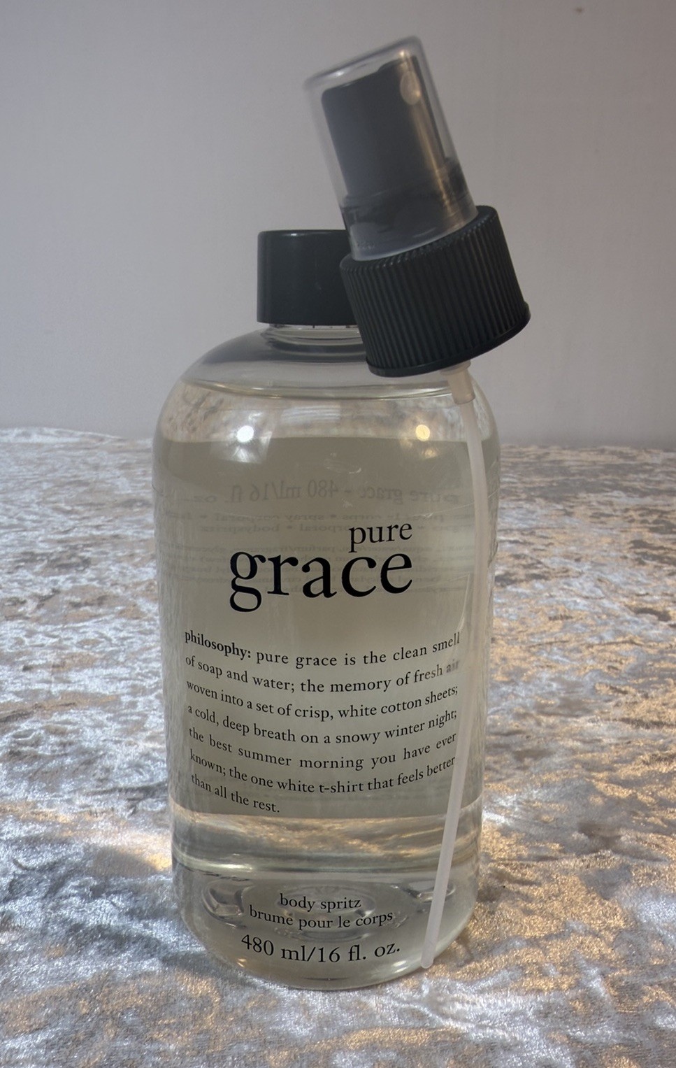 Philosophy Pure Grace Body Spritz 16 oz Jumbo Sealed w Sprayer Discontinued