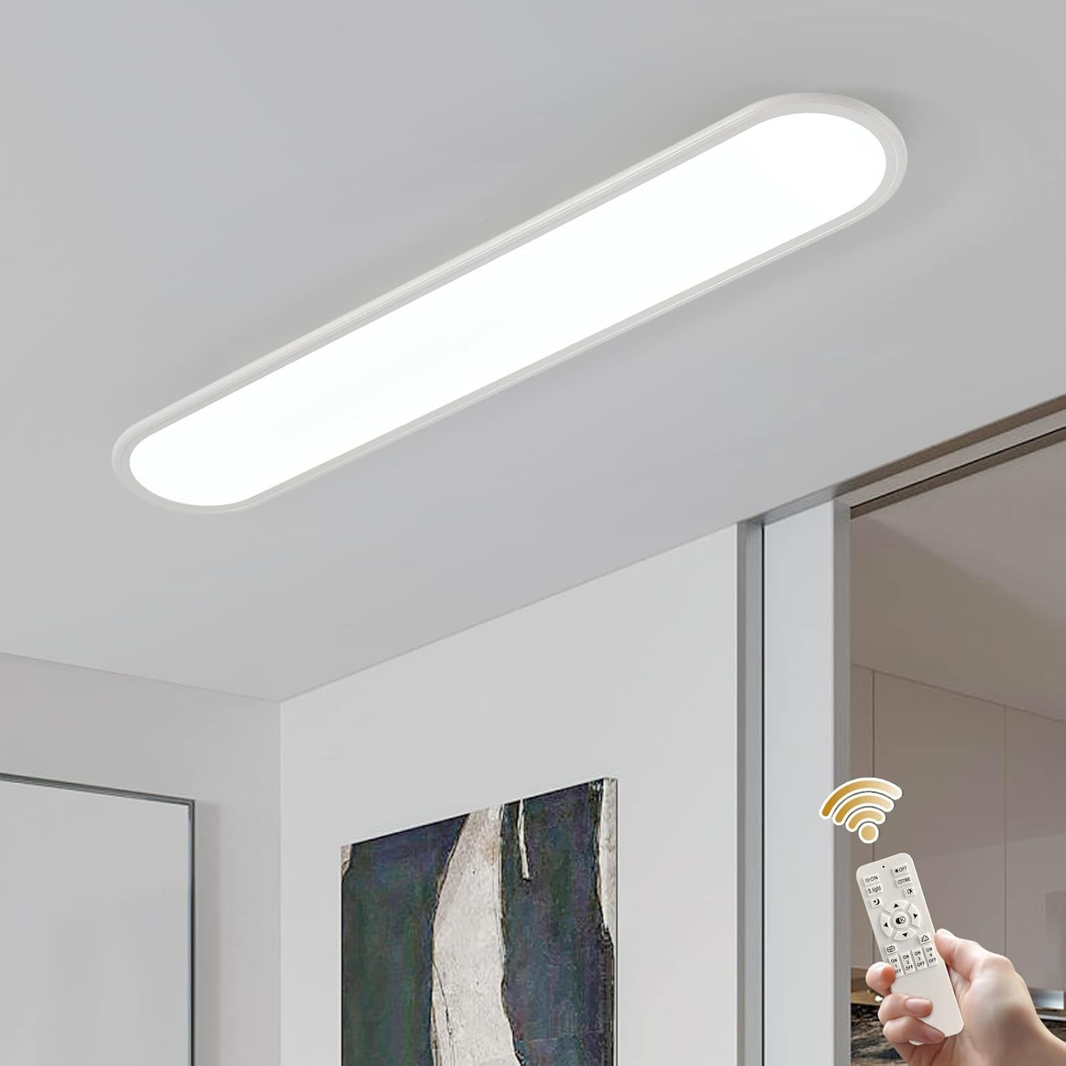  39.4 Inch Dimmable LED Ceiling Light, High Brightness Dimmable/39.4 Inch/White