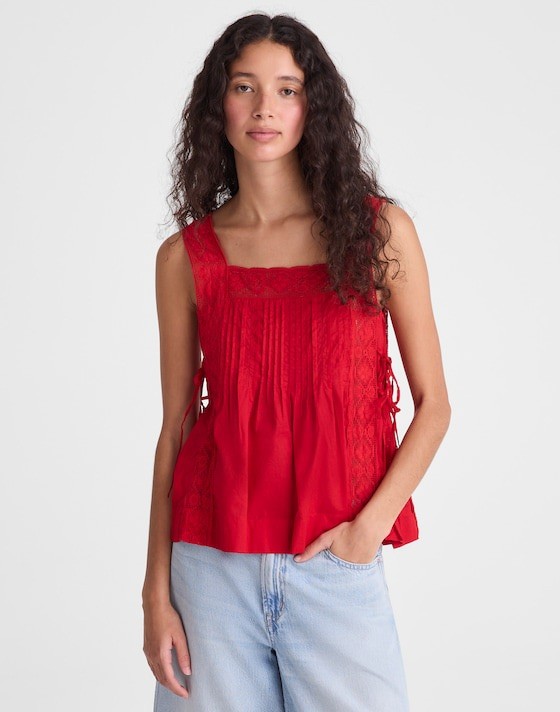Madewell The Sophie Top In Varsity Red Sz M New Madewell The Sophie Top In Varsity Red Sz M New