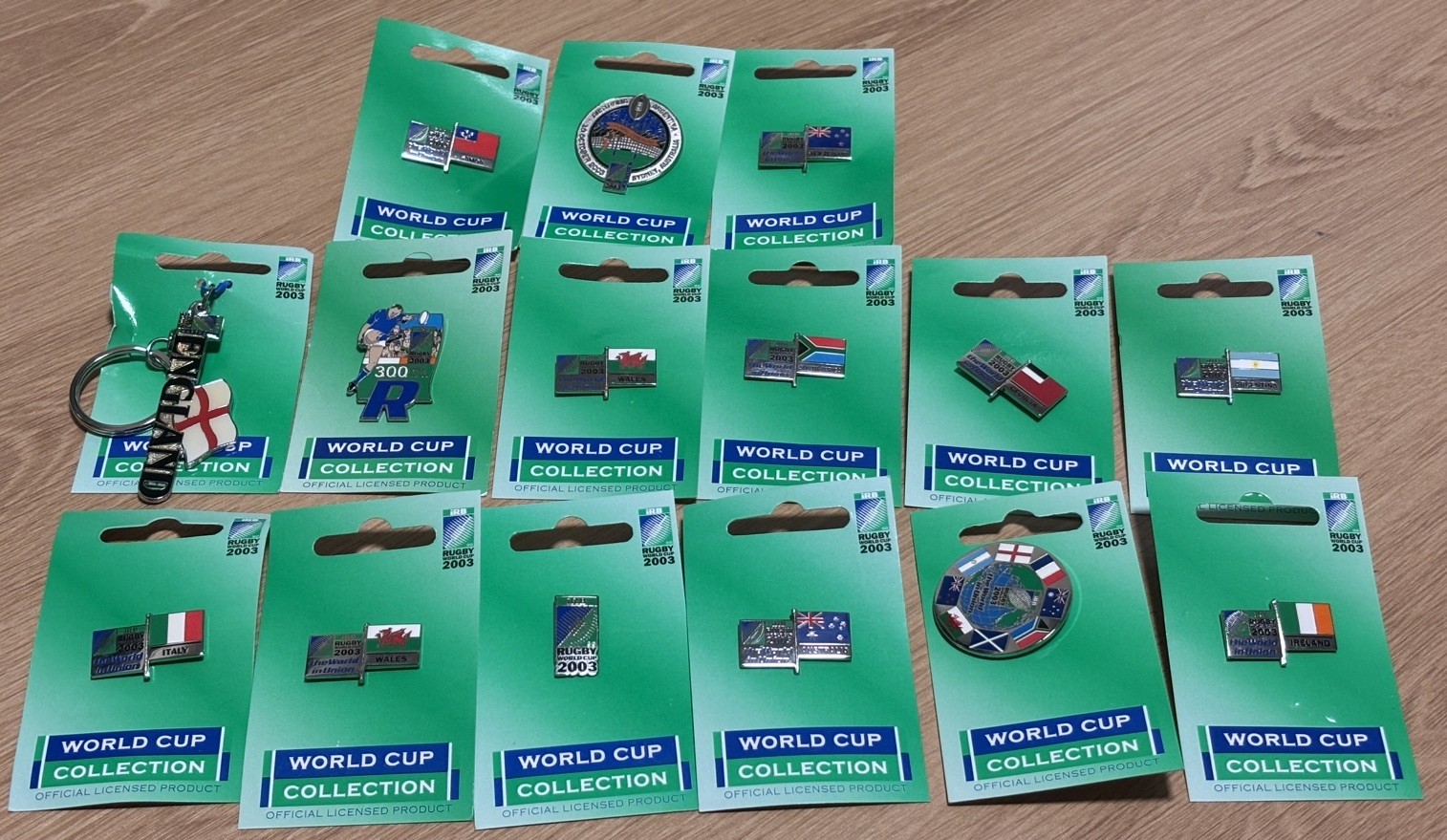 2003 RUGBY UNION WORLD CUP COLLECTION - SUPPORTER PINS BADGES x 15 Lot - NEW RWC 2003 RUGBY UNION WORLD CUP COLLECTION - SUPPORTER PINS BADGES x 15 Lot - NEW RWC