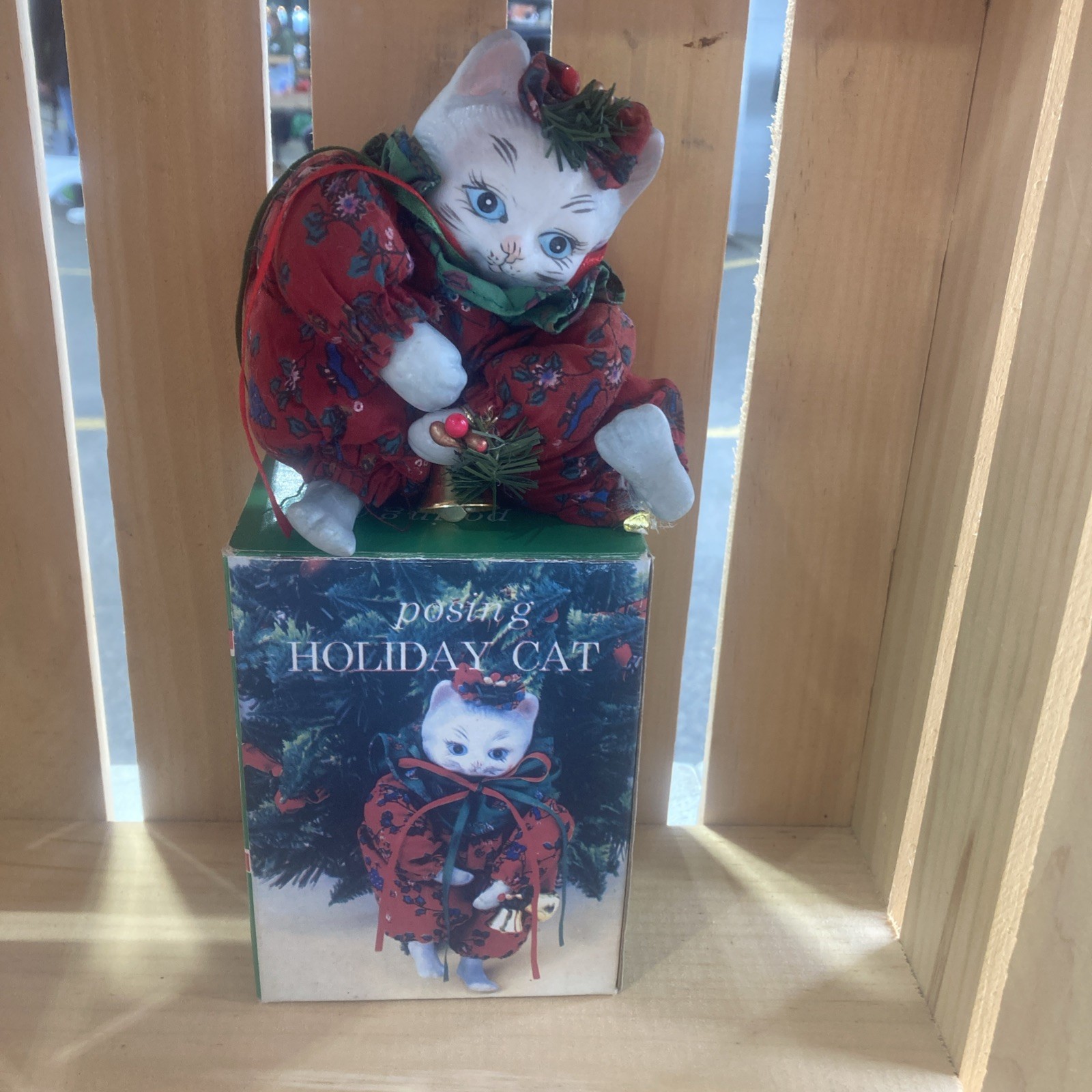 VTG Ceramic Cat Ornament Dolls Soft Body Christmas Ceramic Head Feet Hands VTG Ceramic Cat Ornament Dolls Soft Body Christmas Ceramic Head Feet Hands
