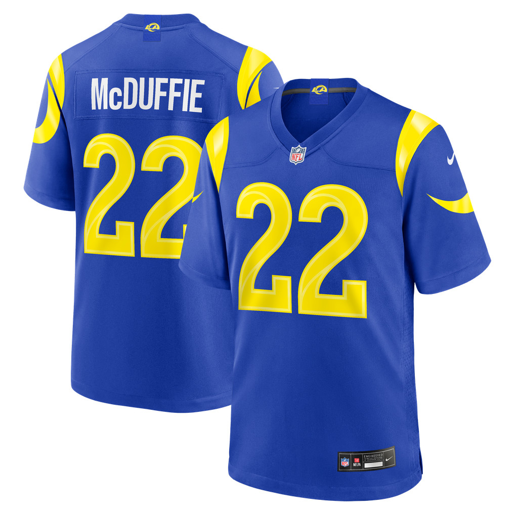 NEW - Men's Ram s Trent McDuffie Team Game Player Jersey NEW - Men's Ram s Trent McDuffie Team Game Player Jersey